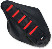 Moose Racing Ribbed Seat Cover For Honda CRF150R 2007-2018 - Black Cover Red Ribs