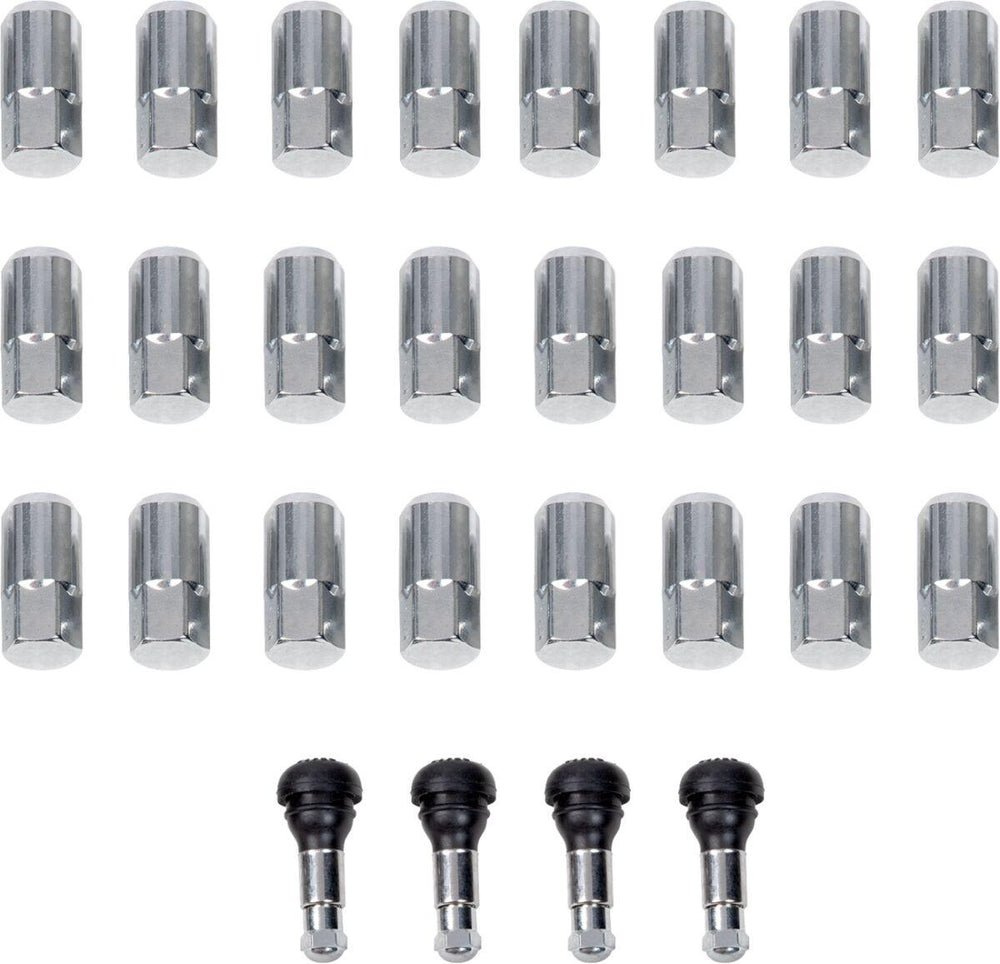 Moose Racing Wheel Lug Nuts with Valve Stems For Can Am Maverick Sport 1000 R 4X4 2024-2025 - Silver