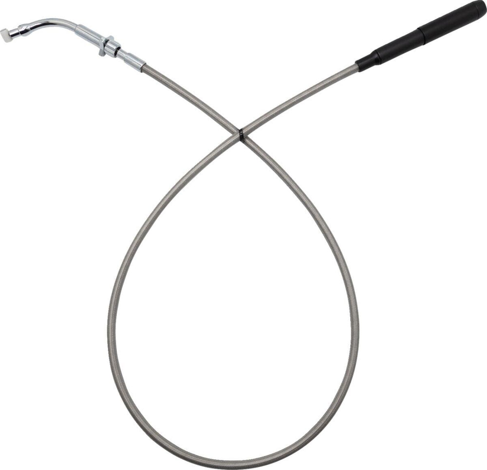 Fat Baggers Inc. EZ Install Clutch Cable For Harley Davidson FLHLT 1923 ABS 2026 +10cm (4") 30.5cm (12")/35.5cm (14") - Chrome/Silver
