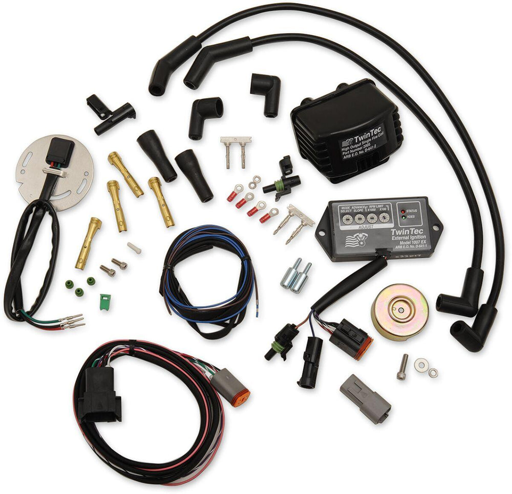 Daytona Twin TEC External Ignition Conversion Kit For Harley Davidson FLH 1200 1970-1979 - Black