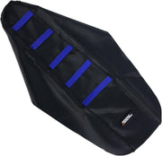 Moose Racing Ribbed Seat Cover For Yamaha YZ85 2002-2018 - Black Cover Blue Ribs