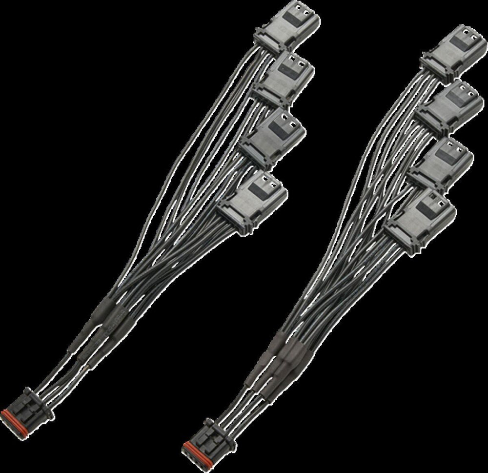 Ciro Front End Lighting 4 Way Splitters For Harley Davidson FLH 1868 ABS 2021 - Black
