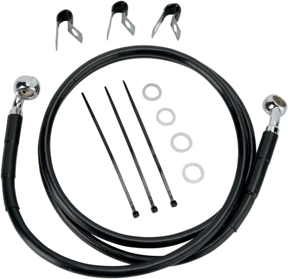 Drag Specialties Stainless Steel Brake Hose Kit For Harley Davidson FLST 1450 Front