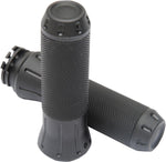 Drag Specialties Custom Grips For Harley Davidson FLD 1690 2012-2013 - Black Shot Peened