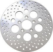 Drag Specialties Polished Stainless Steel Drilled Brake Disc For Harley Davidson FLD 1690 2012-2013 Rear - Silver