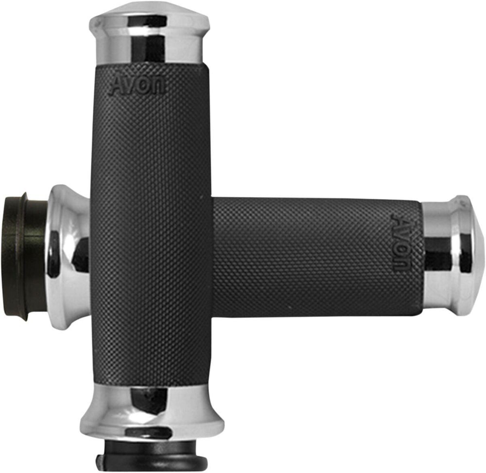 Avon Grips Custom Contour Grips For Harley Davidson FLDE 1750 2018-2020 - Black Chrome