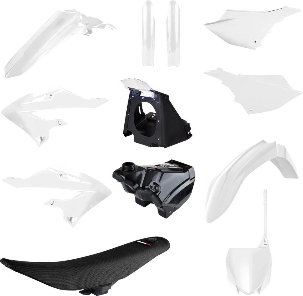 Polisport Restyle Plastics Kit For Yamaha YZ125 2002-2021 - Black/White