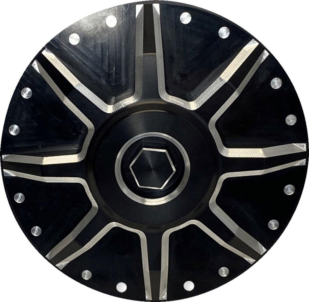 Quad Logic Billet Air Box Cover For Can Am Renegade 1000 EFI 4X4 - Black/Silver