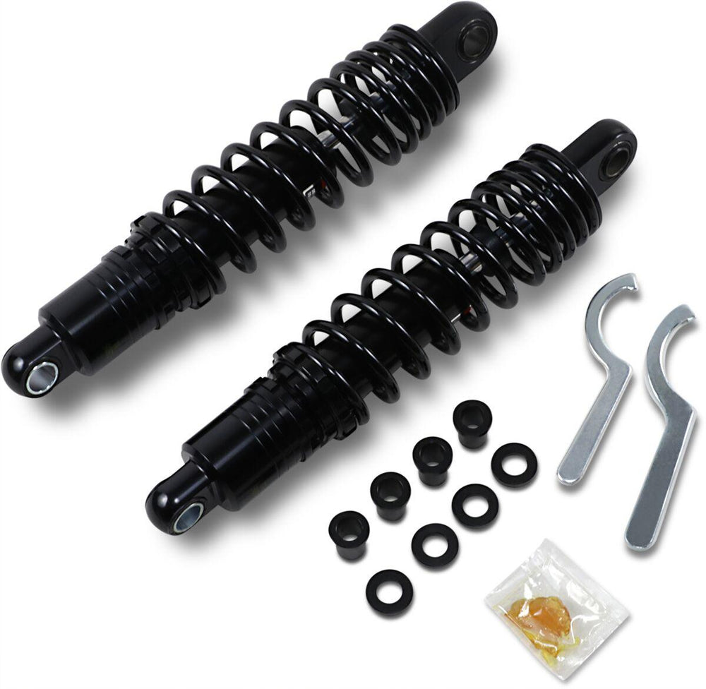 Drag Specialties Premium Ride-Height Adjustable Shocks For Harley Davidson FXLR1340 1987-1994 Rear 318.00 mm (12.50") - Black