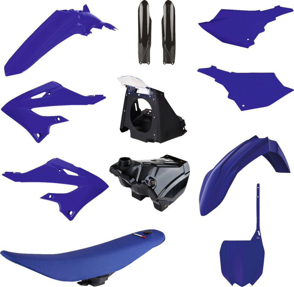 Polisport Restyle Plastics Kit For Yamaha YZ125 2002-2021 - Black/Blue/OEM