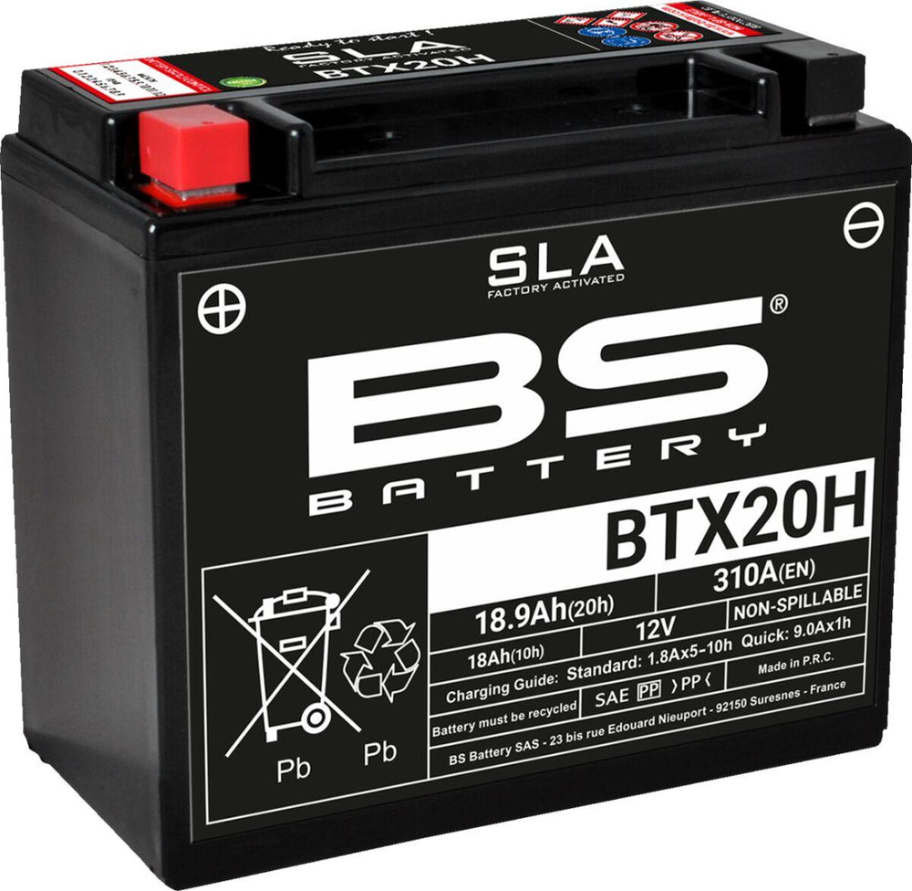 BS Battery SLA AGM Battery For Arctic Cat Textron 700 4X4 - Black