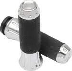 Drag Specialties Custom Grips For Harley Davidson FLHR 1584 2008 - Black Chrome