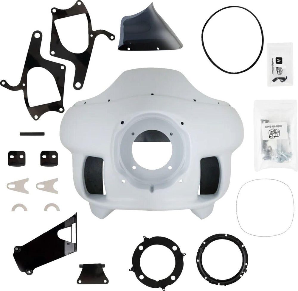 Klock Werks FXRP-Style Fairing Kit For Indian Springfield 111 2016-2020 - Black/Powder-Primed/White