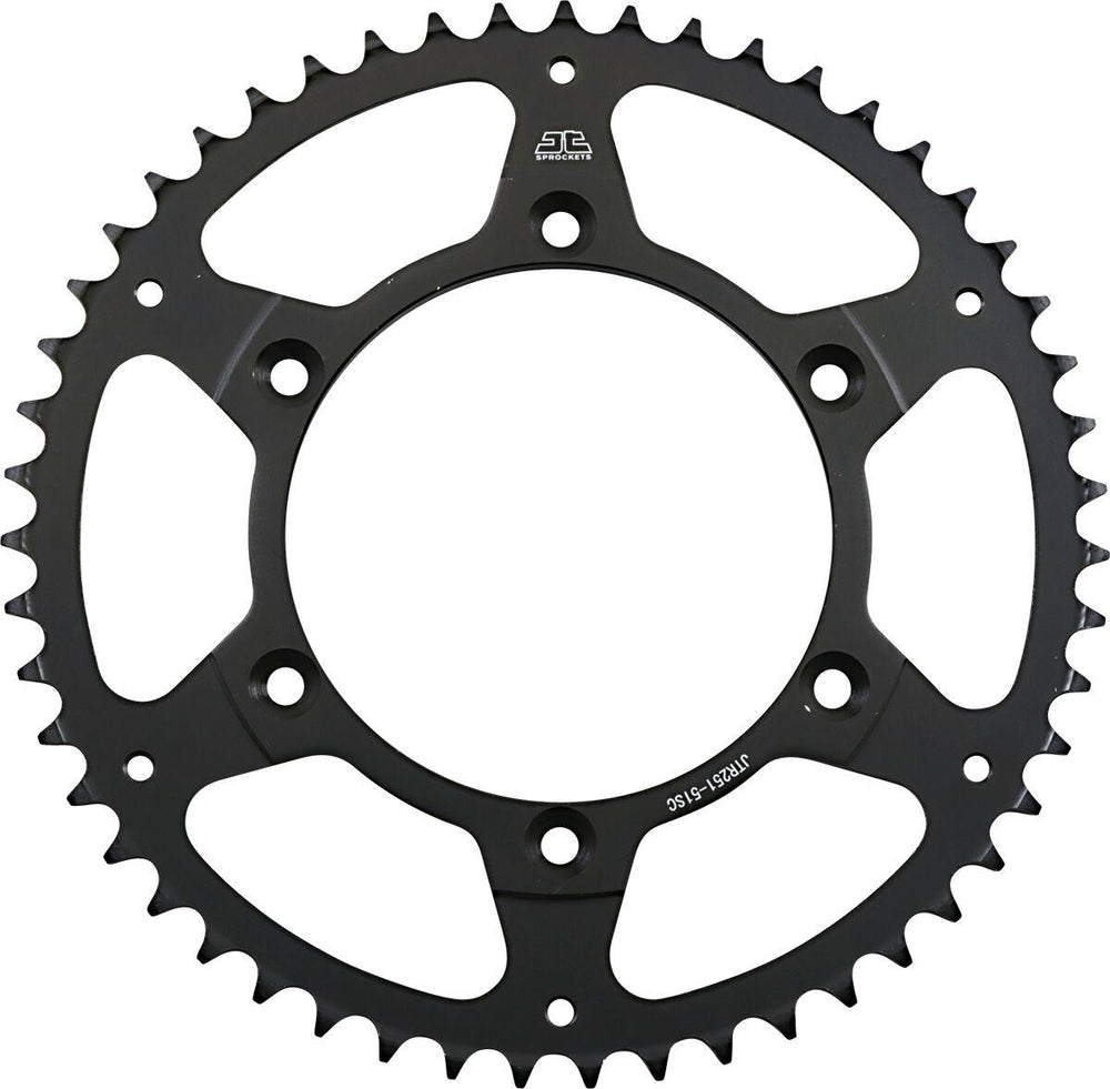 JT Steel Sprocket For Yamaha TTR230 2005-2026 Rear 51T - Black