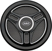 S&S Cycle Tri-Spoke Stealth Air Cleaner Cover For Harley Davidson FLD 1690 2012-2013 - Black