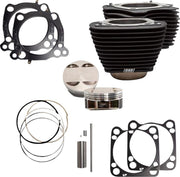 S&S Cycle Cylinder Kit For Harley Davidson FLDE 1750 ABS 2018-2020 - Non-Highlighted Fins/Wrinkle Black