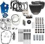 S&S Cycle 129" Power Package For Harley Davidson FLDE 1750 ABS 2018-2020 - Highlighted Fins/Wrinkle Black