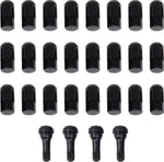 Moose Racing Wheel Lug Nuts with Valve Stems For Can Am Maverick Sport 1000 R 4X4 2024-2025 - Black