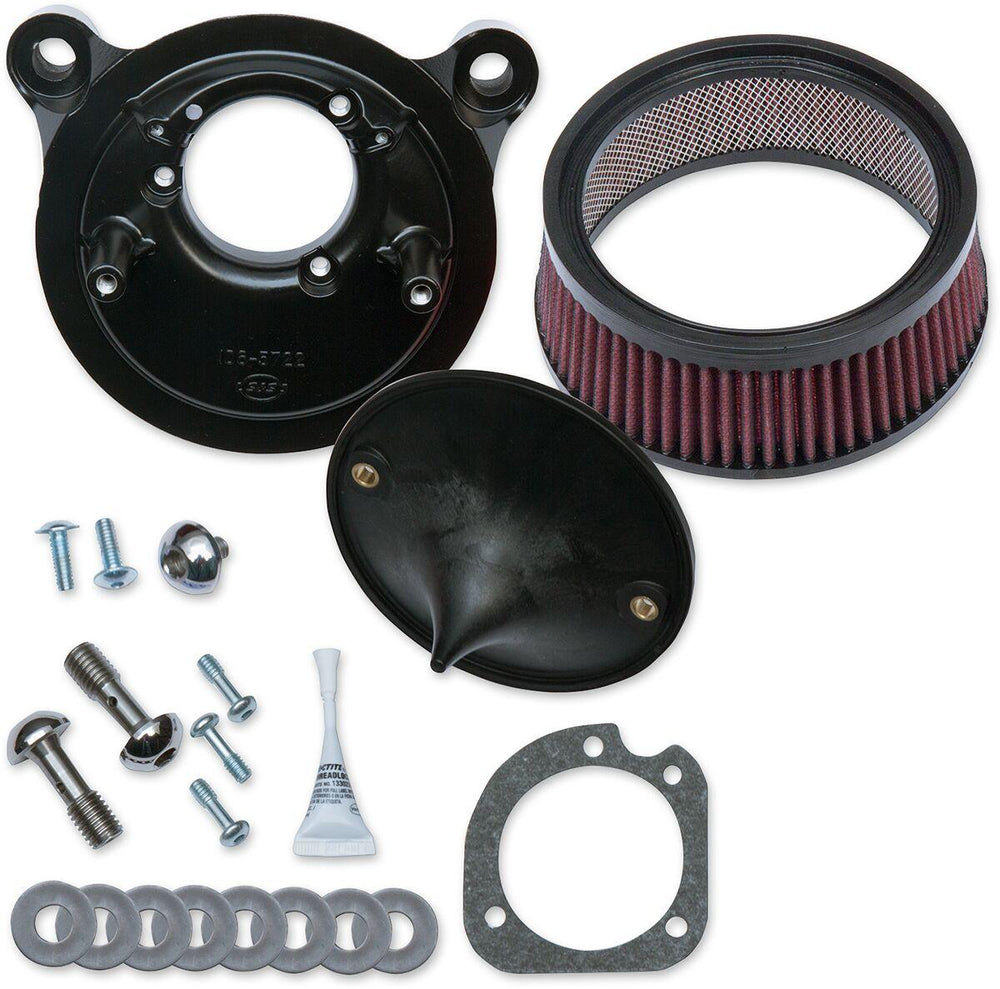S&S Cycle Super Stock Stealth Air Cleaner Kit For Harley Davidson FLD 1690 2012-2013 - Black