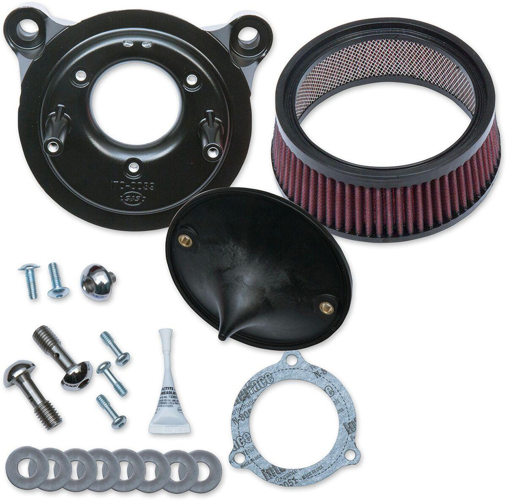 S&S Cycle Super Stock Stealth Air Cleaner Kit For Harley Davidson FLHR 1584 2008 - Black