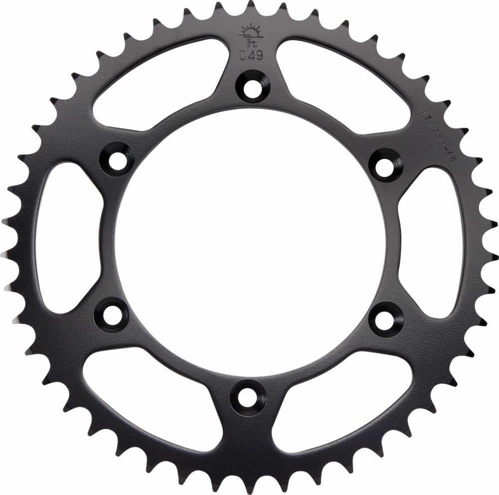JT Steel Sprocket For Yamaha YZ125 1999-2021 Rear Black 47T