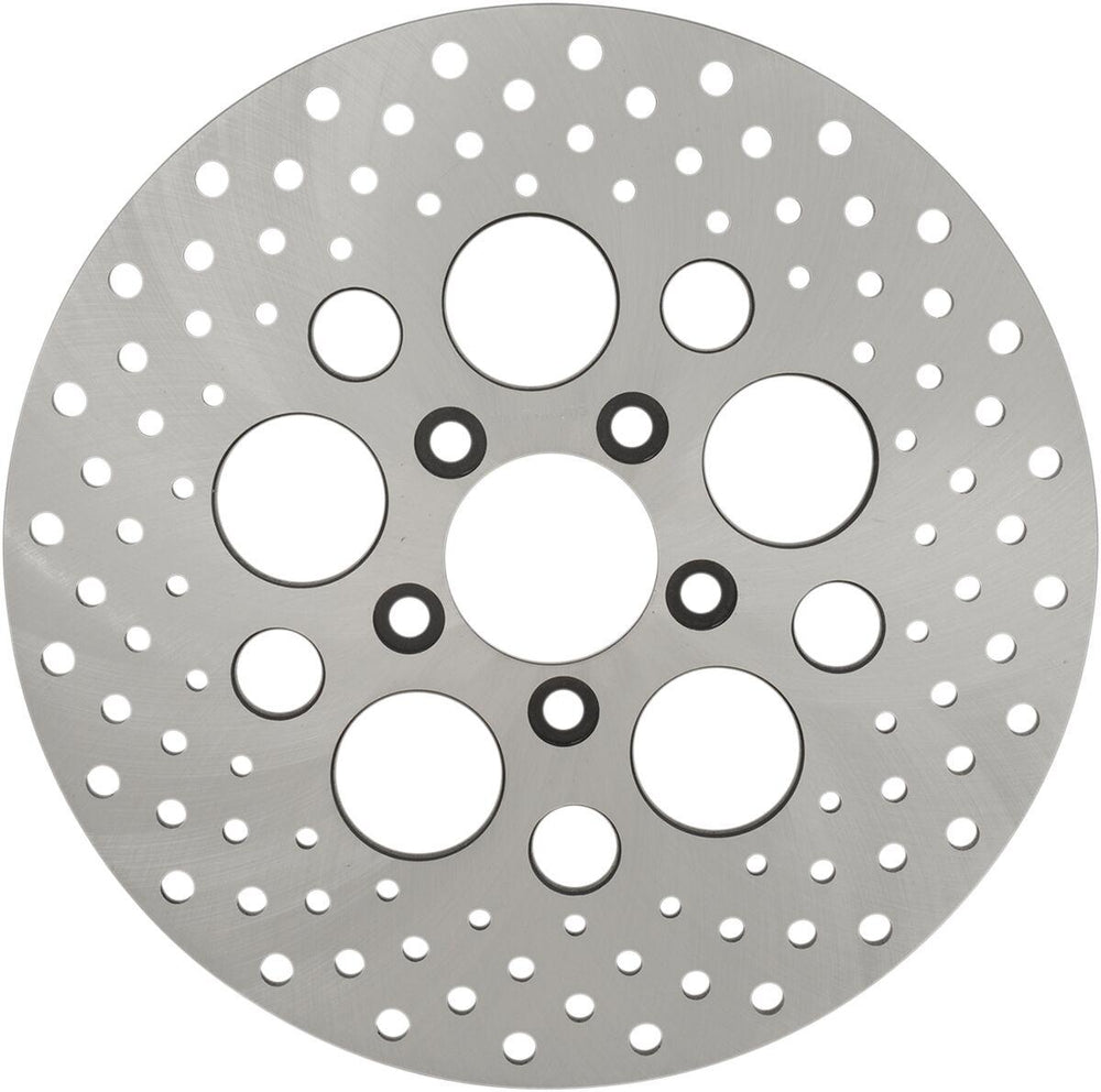 Drag Specialties Stainless Steel Drilled Brake Disc For Harley Davidson FLD 1690 2012-2013 Rear - Ground