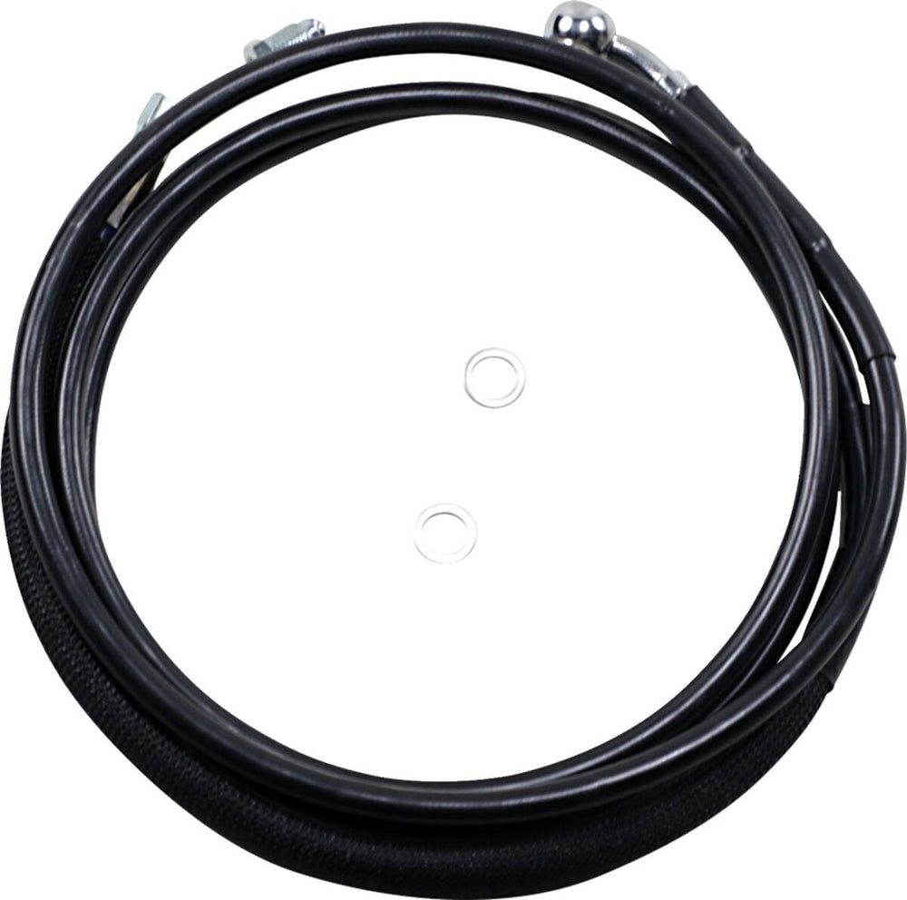 Drag Specialties Stainless Steel Hydraulic Clutch Hose For Harley Davidson FLTRU 1750 2017-2018 208.5 cm - Vinyl-Coat Black