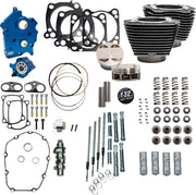 S&S Cycle 132" Power Package Engine Performance Kit For Harley Davidson FLHFB 1868 2023 - Black Granite Highlighted Fins