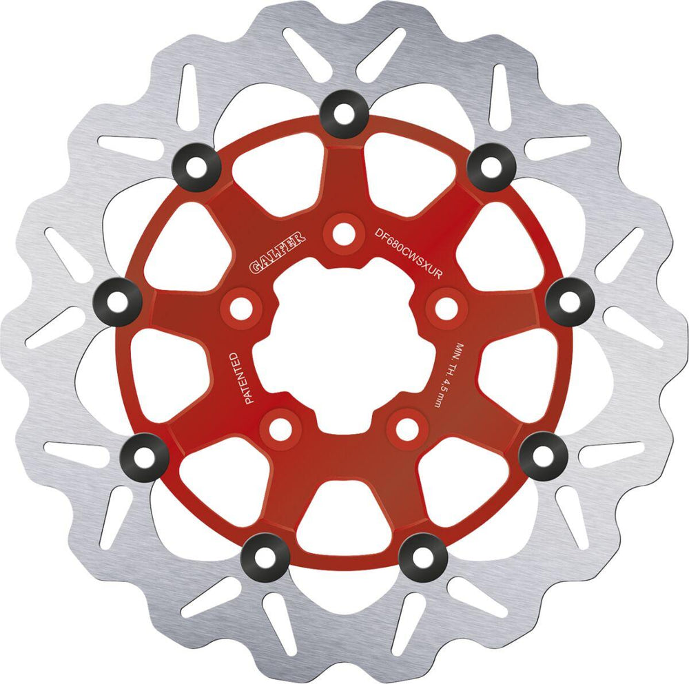 Galfer Brake Disc For Harley Davidson FLHR 1340 1994-1998 Front - Red/Silver