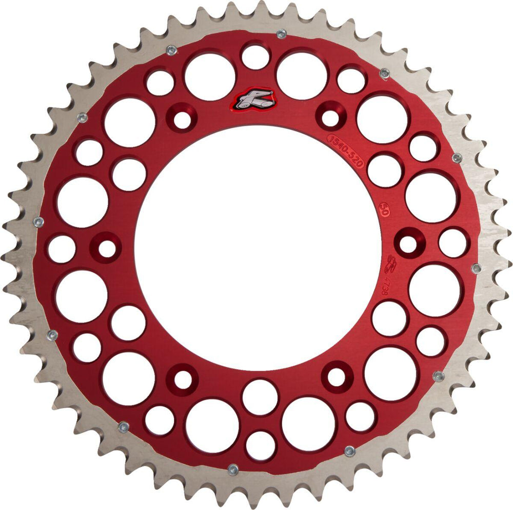 Renthal Twinring Sprocket For Honda CR125 1987-2007 Rear 50T - Red