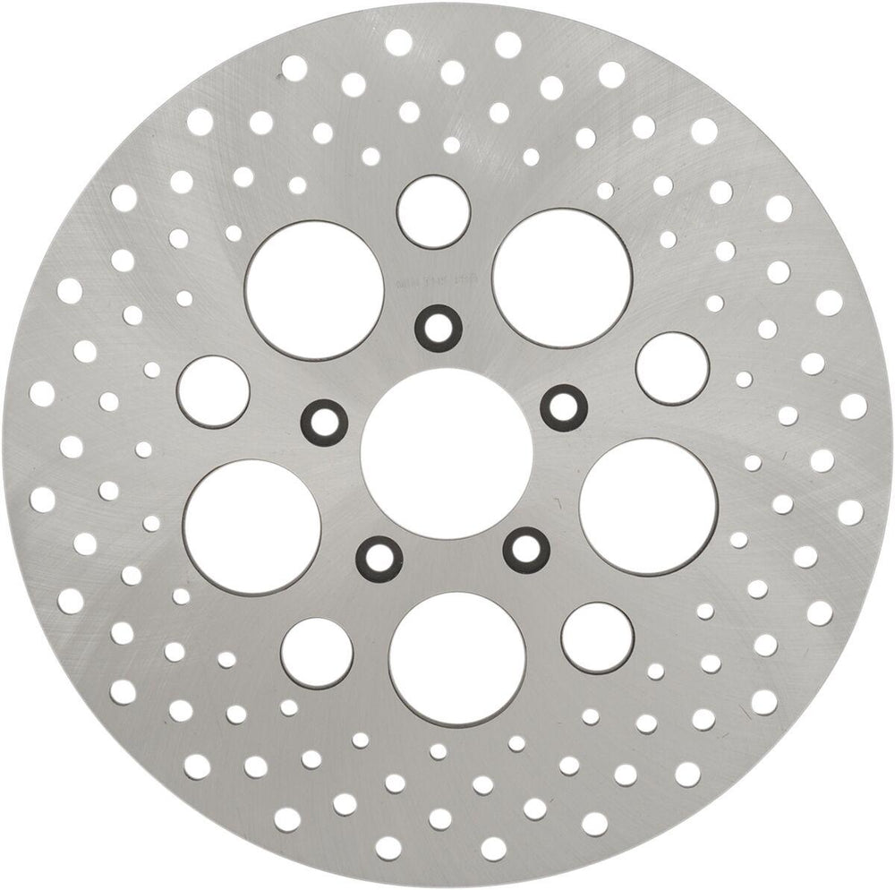 Drag Specialties Stainless Steel Drilled Brake Disc For Harley Davidson FLHR 1450 2000-2003 Front - Ground