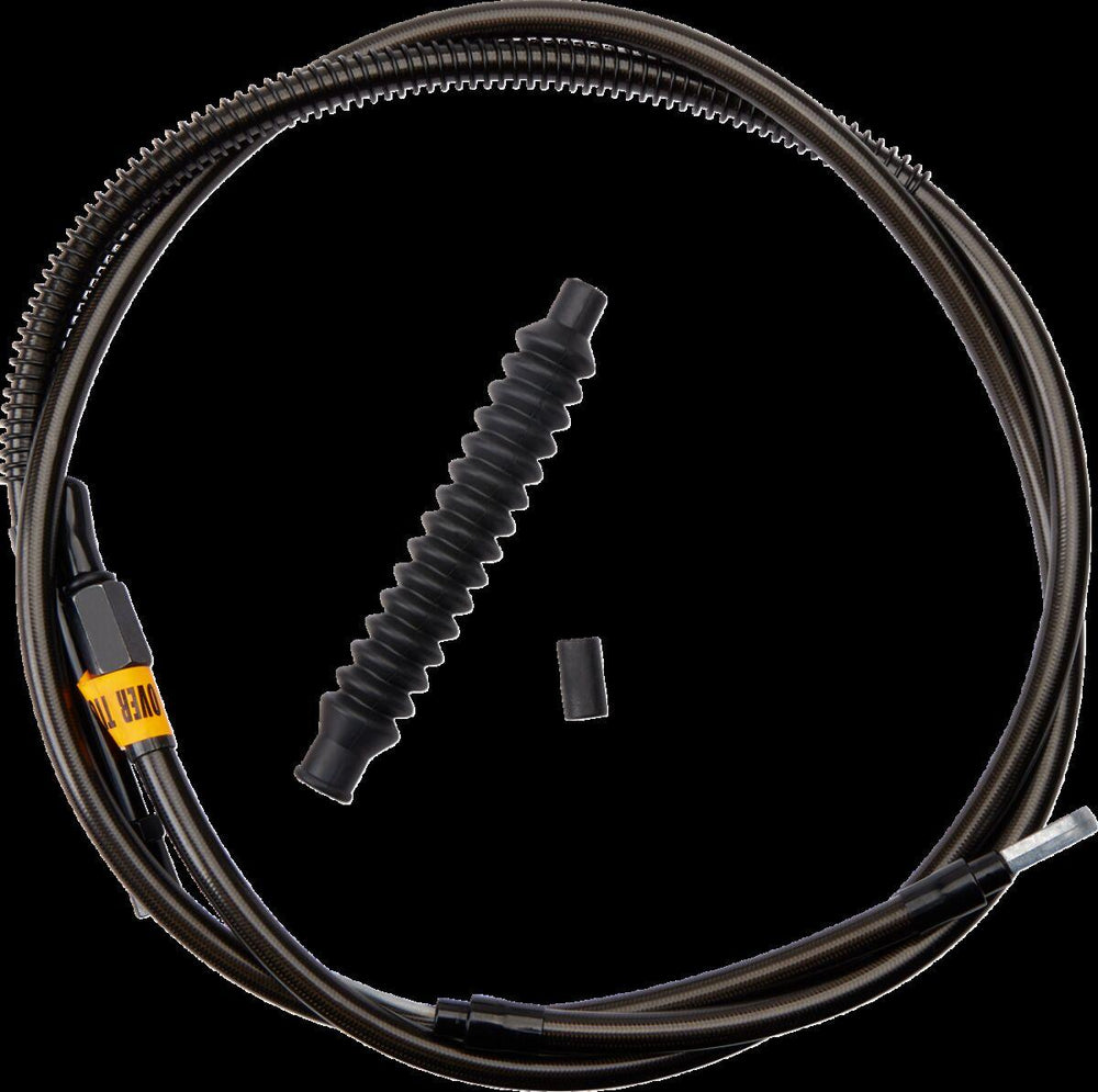 LA Choppers Midnight Braided Clutch Cable For Harley Davidson FLHRS 1584 2007 185 cm (72-3/4") 12" - 14" - Black