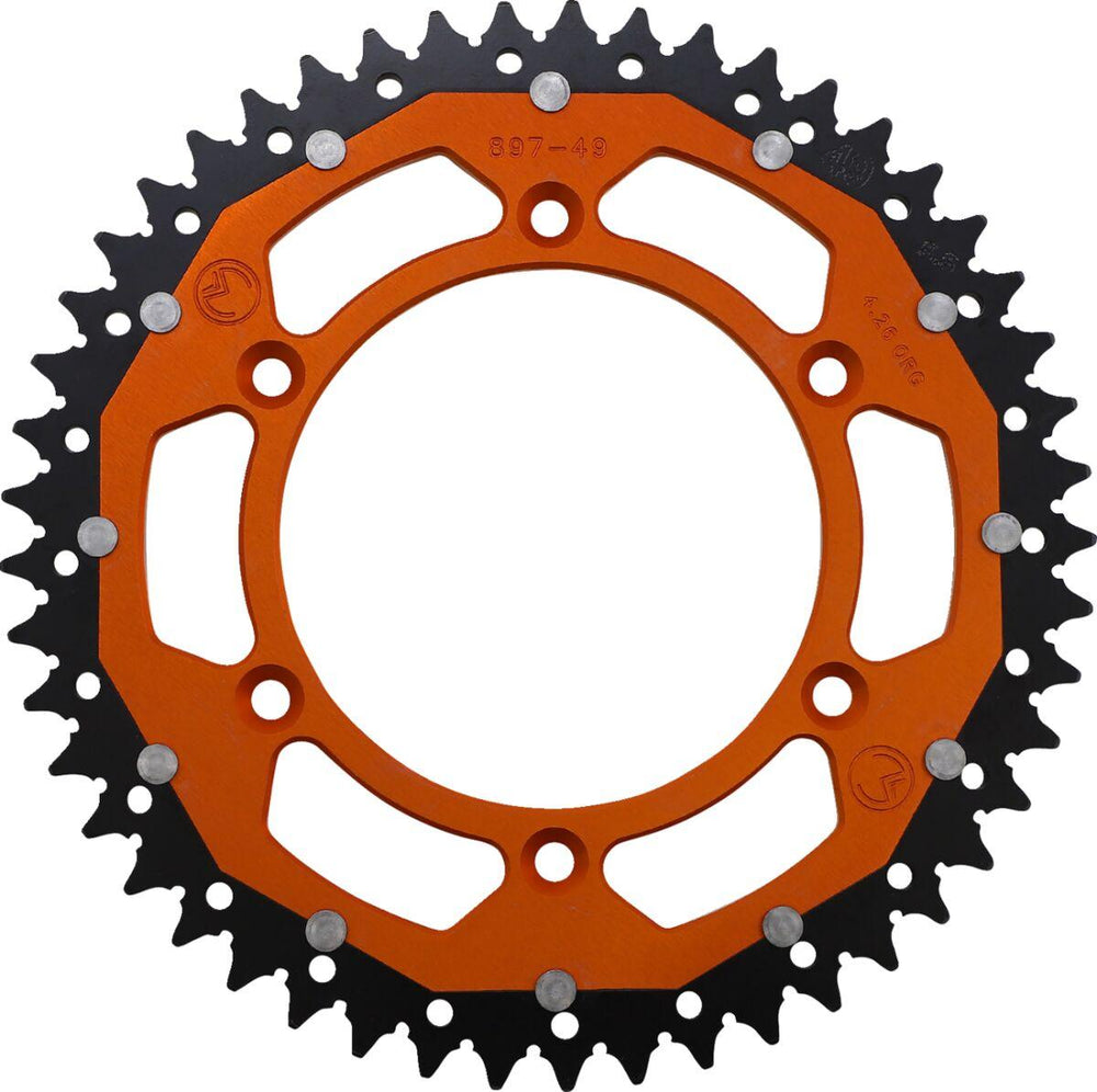 Moose Racing Dual Sprocket For KTM Duke 400 1994-1995 Rear Orange 49T