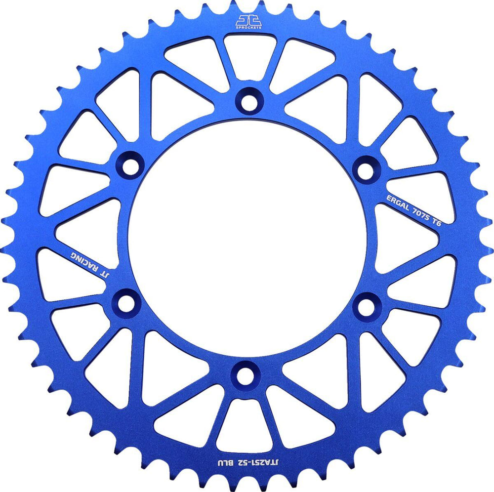 JT Aluminium Sprocket For Yamaha TTR230 2005-2026 Rear 52T - Blue