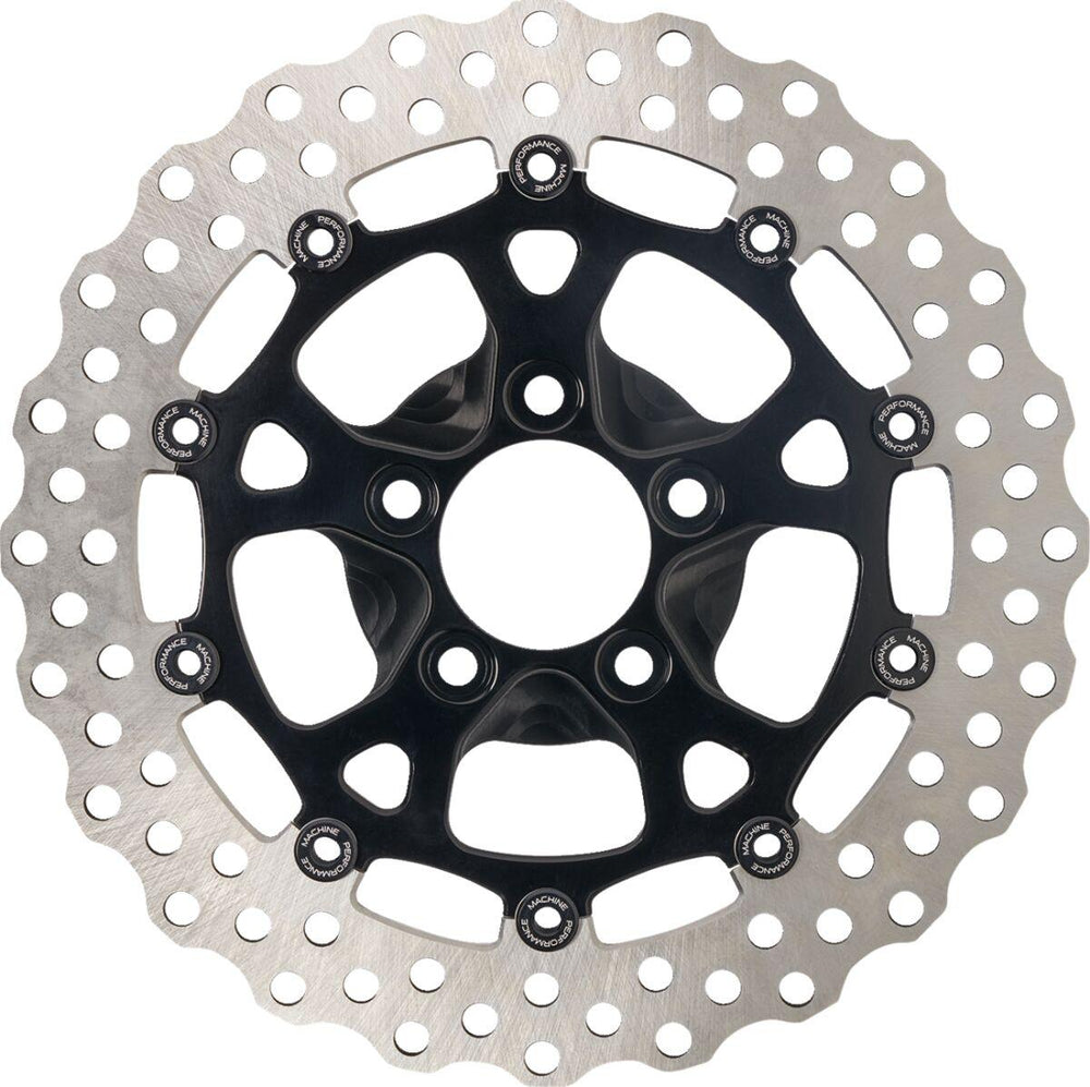 Performance Machine Dominator Brake Disc For Harley Davidson FLHRXS 1868 ABS 2024-2025 Front - Black/Chrome
