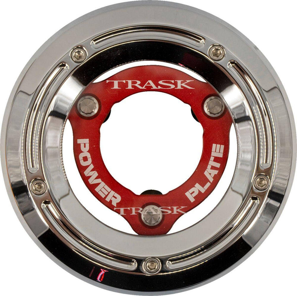 Trask Derby Cover & Power Plate Kit For Harley Davidson FLDE 1750 ABS 2019-2020 - Chrome/Red