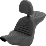 Saddlemen RoadSofa Seat For Harley Davidson FLSB 1750 ABS 2018-2021 Tuck-n-Roll - Black