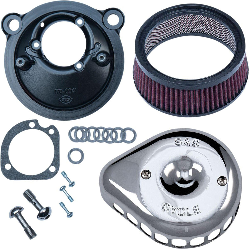 S&S Cycle Mini Teardrop Stealth Air Cleaner Kit For Harley Davidson XL 1200 C 2007-2020 - Chrome