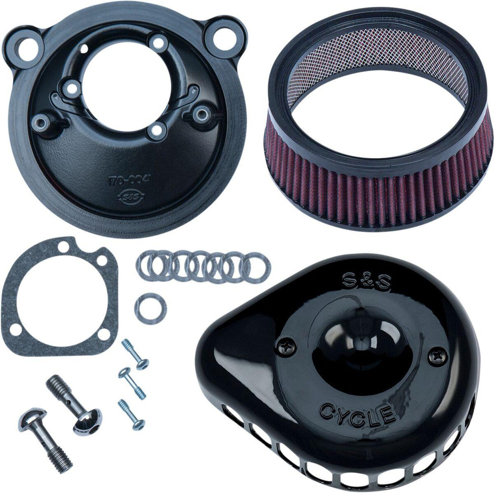 S&S Cycle Mini Teardrop Stealth Air Cleaner Kit For Harley Davidson XL 1200 C 2007-2020 - Black