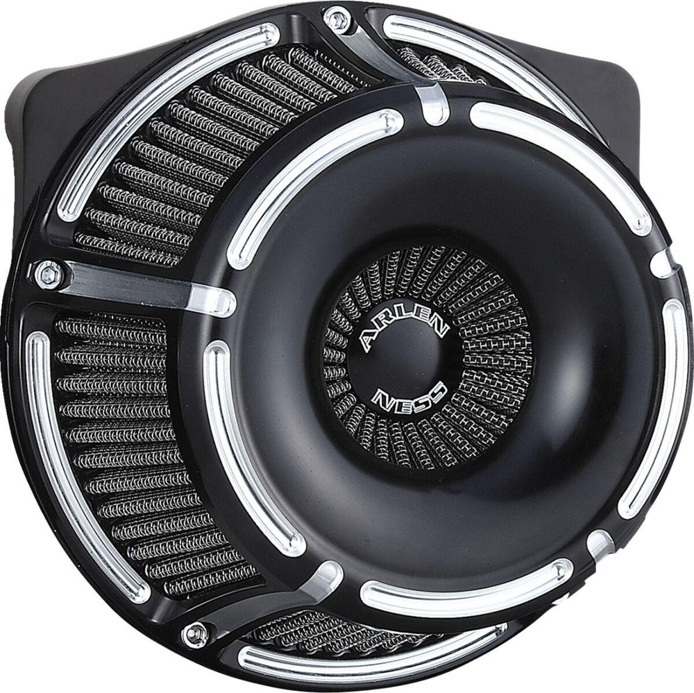 Arlen Ness Inverted Series Slot Track Air Cleaner Kit For Harley Davidson FLHX 1923 2024-2026 - Black/Silver