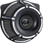 Arlen Ness Inverted Series Slot Track Air Cleaner Kit For Harley Davidson FLHX 1923 2024-2026 - Black/Silver