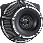 Arlen Ness Inverted Series Slot Track Air Cleaner Kit For Harley Davidson FLHX 1923 2024-2026 - Black/Silver