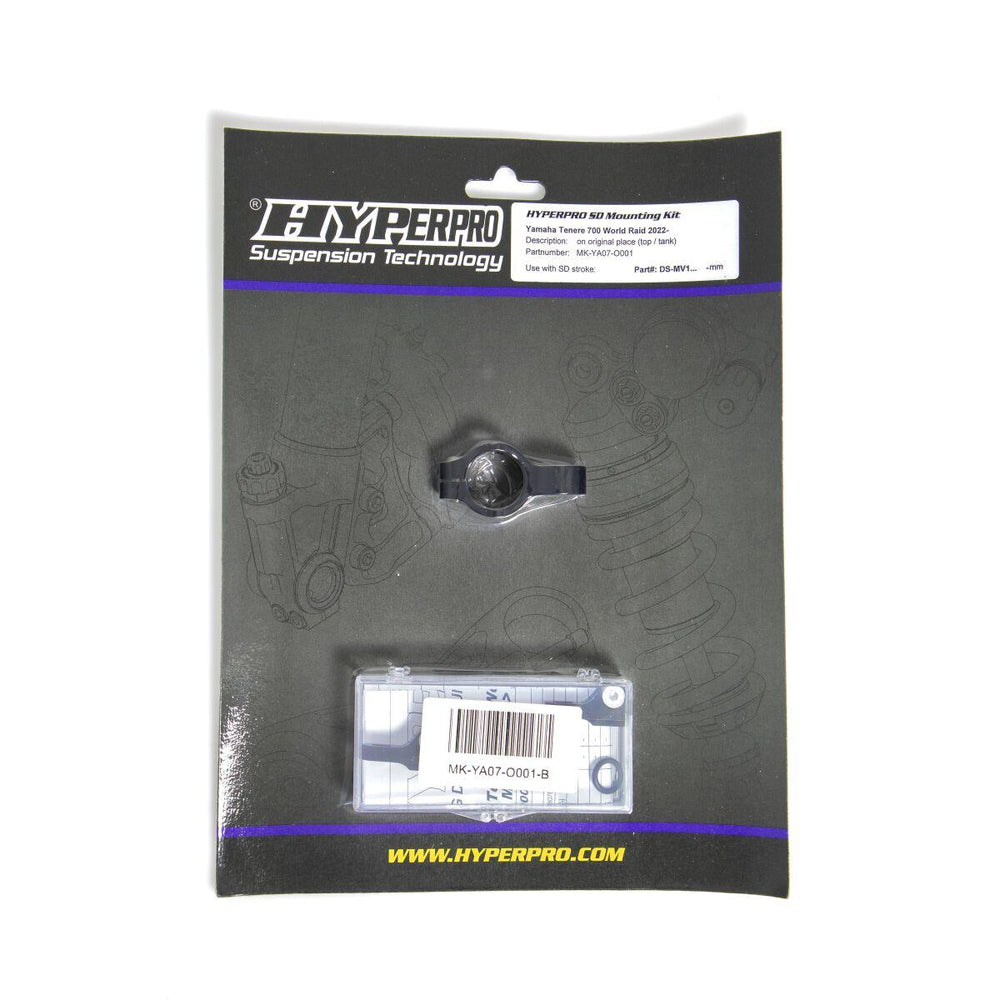 Hyperpro Steering Damper Mounting Kit For Yamaha XTZ 690 2022 - Black