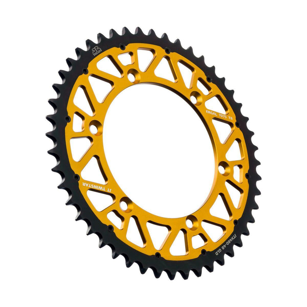 JT Twinstar Sprocket For Kawasaki KDX175 1980-1982 Rear 48T - Black/Gold