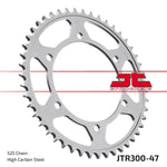 JT Induction Hardened Sprocket For Yamaha FZ8 N 2010-2016 Rear Black Zinc 47T