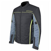 Spada Pace Rev 2 Waterproof Motorcycle Jacket - Black/Grey/Fluro Yellow