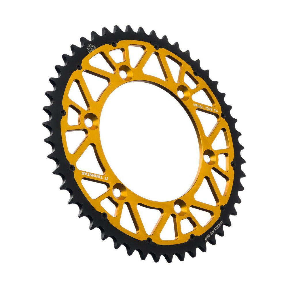 JT Twinstar Sprocket For Yamaha TTR230 2005-2026 Rear 49T - Black/Gold