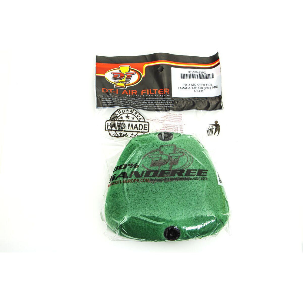 DT-1 Pre-Oiled Air Filter For Yamaha WRF450 2024-2026 - Green