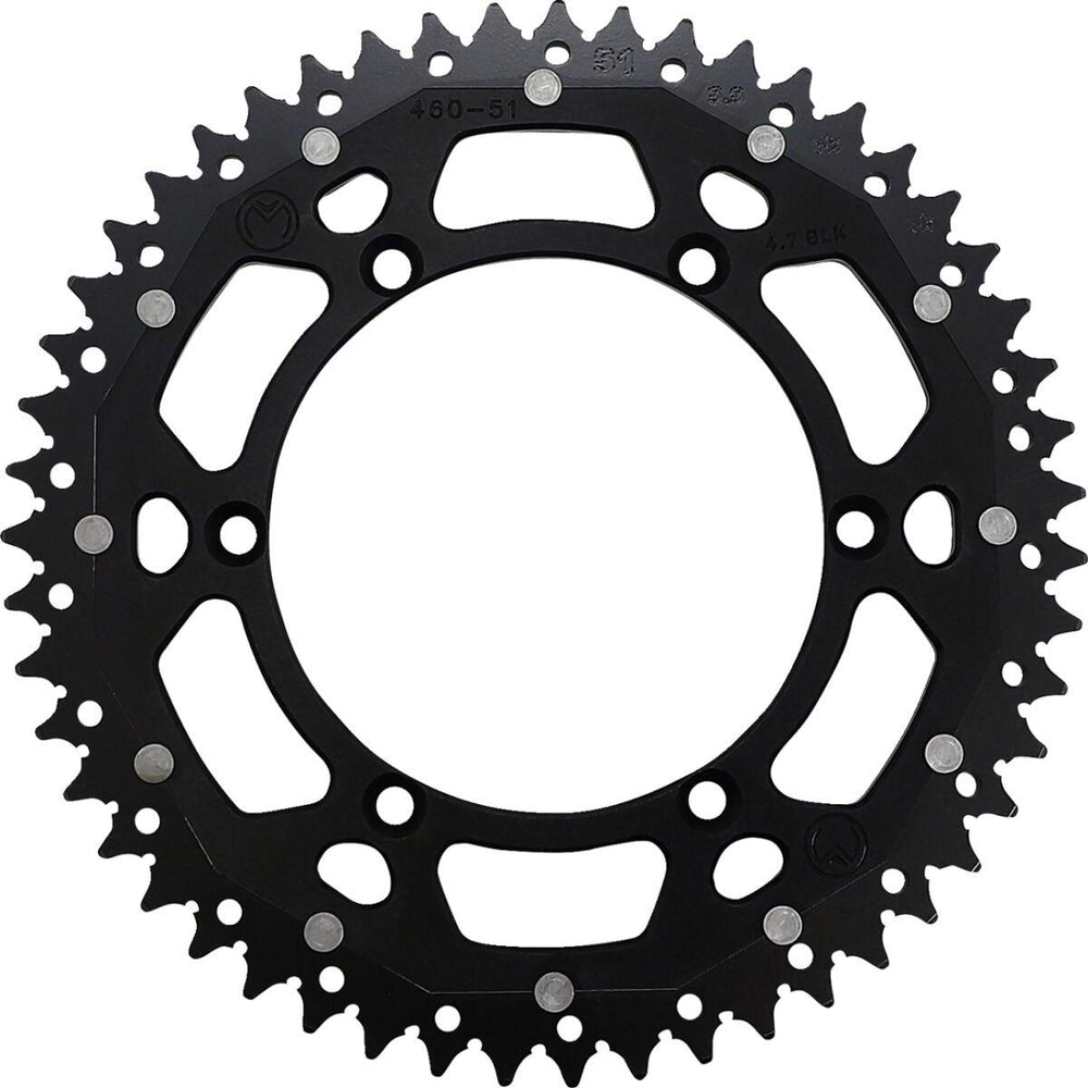 Moose Racing Dual Sprocket For Kawasaki KDX175 1980-1982 Rear Black 51T
