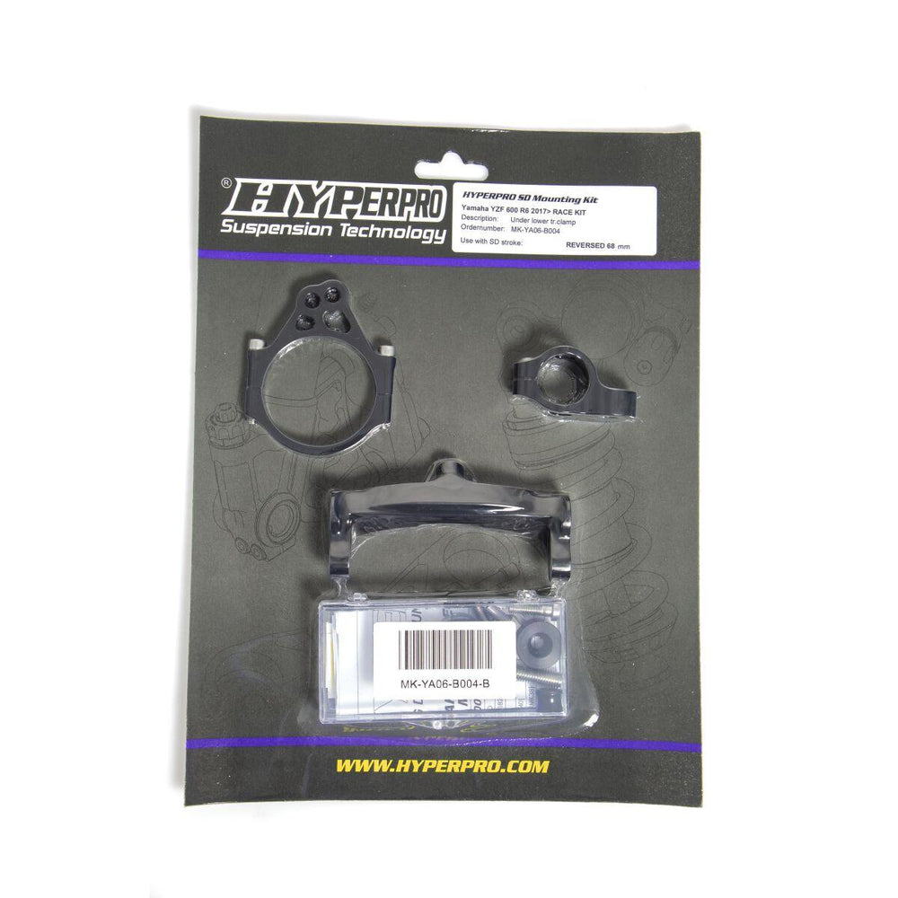 Hyperpro Steering Damper Mounting Kit For Yamaha YZF-R6 600 2017-2020 - Black